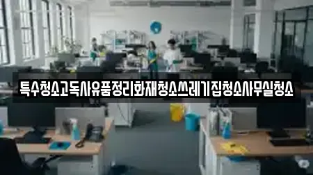 특수청소고독사유품정리화재청소쓰레기집청소사무실청소